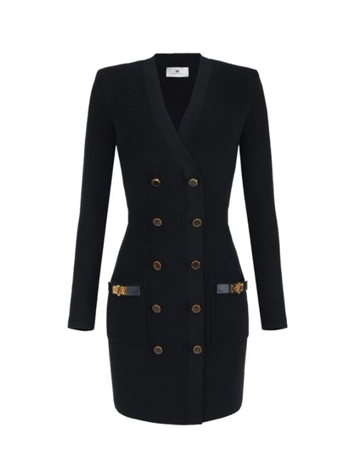 MINI DRESS IN MAGLIA ELISABETTA FRANCHI | AM04S56E2110 Nero